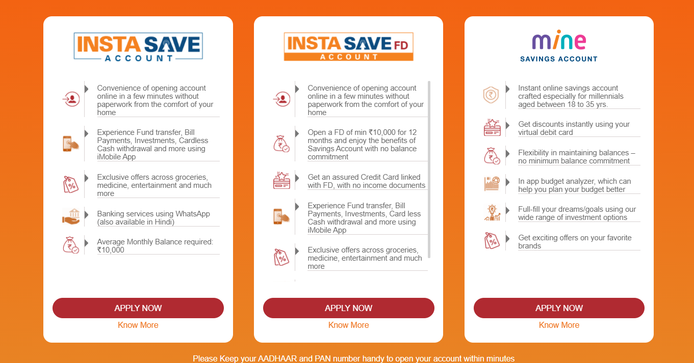 ICICI Banks Insta Save FD Account
