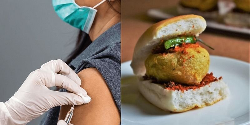 Free Vada Pav is available for showing the certificate of vaccination credityatra