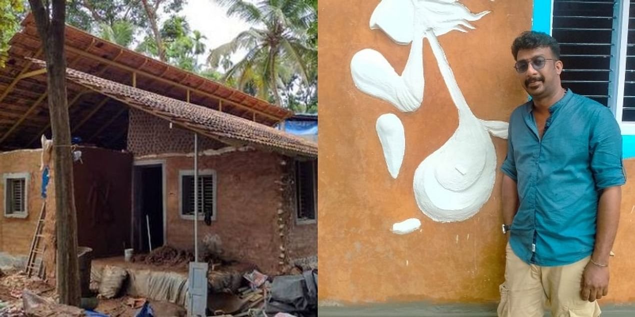 This young man built his beautiful house made of beer bottle and mud, cost only 6 lakh rupees credityatra